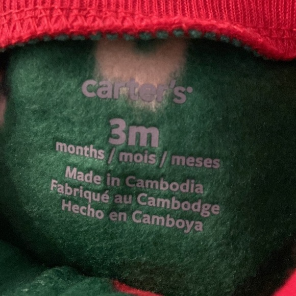 Carter’s Baby Christmas 2 Way Zip-Up Fleece Sleep and Play Size 3 Months NWT - Picture 8 of 9